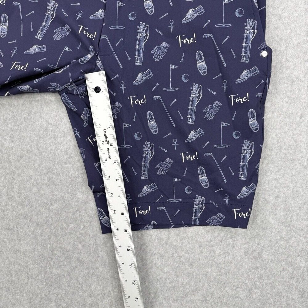 Ralph Lauren RLX Shorts Mens 29 Blue Slim Fit Performance Golf All Over Print - Picture 11 of 13